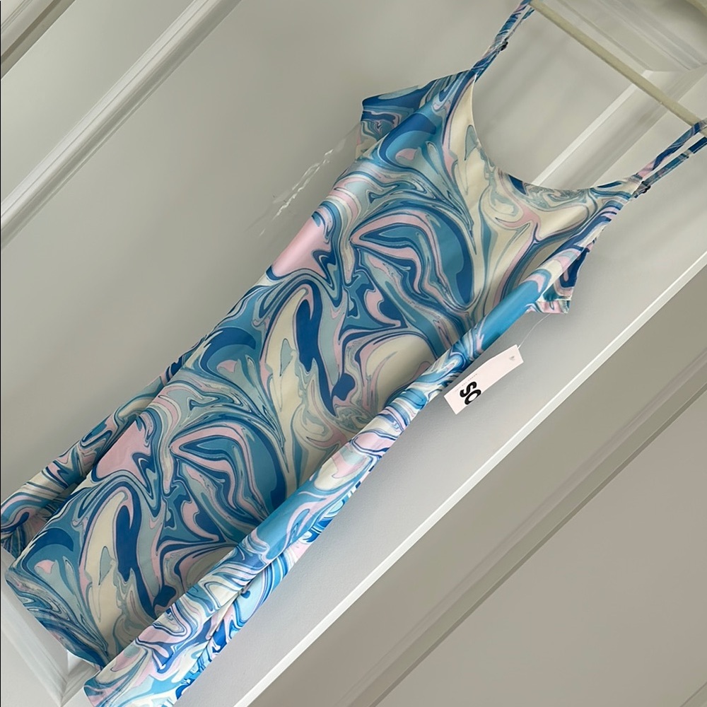 Swirl Pattern Sleeveless Dress by So